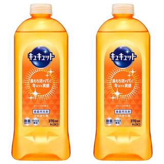 花王 Cucute 珂珂透 濃縮洗碗凝露 370mL 橘子香味, 2瓶