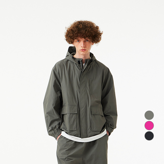 男女通用 Essential 2WAY 連帽拉鍊風衣