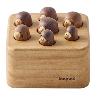 숲소리 두더지 가족찾기 원목 도형끼우기, 혼합색상, 1개