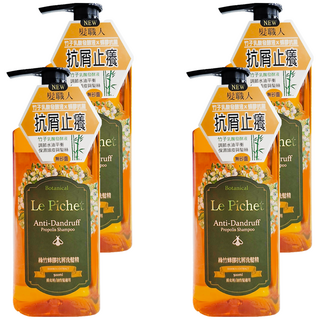 Le Pichet 髮職人 綠竹蜂膠抗屑洗髮精 舒緩調理頭皮 減少頭皮屑困擾 溫和潔淨頭髮, 500ml, 4瓶