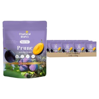O'natural 歐納丘 純天然去籽黑棗乾, 100g, 12包
