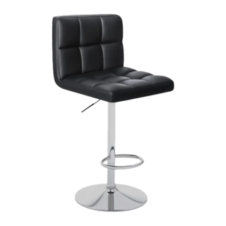 E-home Lattice 拉緹絲方格吧檯椅, 黑色, TFC087A, 1件