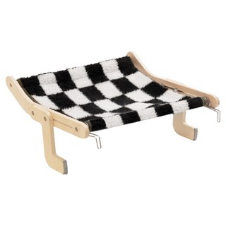 카무라라 고양이 창문 창틀 해먹, 체크양모, 1개