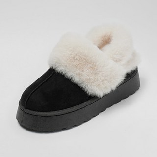 착한구두 여성용 스쿱 탈부착 퍼안감 방한 슬리퍼 WTSDR4g860