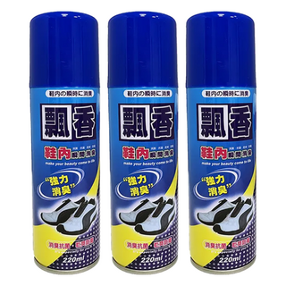 EMO 鞋內瞬間消臭劑, 強力消臭, 除臭抗菌, 220ml, 3瓶