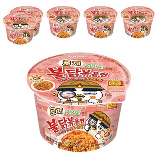 불닭볶음면 로제 큰컵 105g, 6개