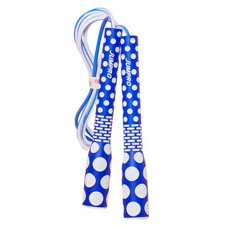 JUMPRO KSY 名牌跳繩 點點圖案 2段TP材質握把, 270cm, 深藍色, 1條