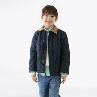 타미힐피거 콘트라스트 칼라 퀼팅 재킷