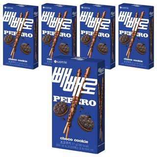 LOTTE 樂天 PEPERO黑餅乾巧克力棒, 37g, 5盒