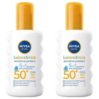 NIVEA 妮維雅 專業級防曬噴霧 敏弱益膚SPF50 200ml, 2瓶