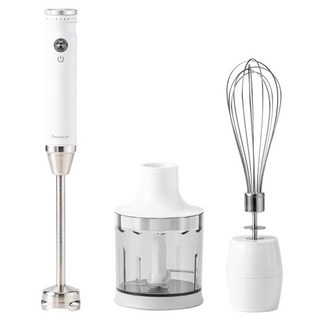 Lacuzin 手持變速攪拌器 4合1多用途 不鏽鋼刀片 8段轉速 462g超輕重量, LCZ109WT