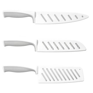 NEOFLAM 台灣原廠公司貨 鈦金刀具6件組, 主廚刀 + 三德刀 + 菜刀 + 3個刀鞘, 1組