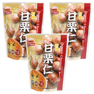 康健生機 有機甘栗仁, 嚴選天津甘栗製作 口感鬆軟綿密, 150g, 3包