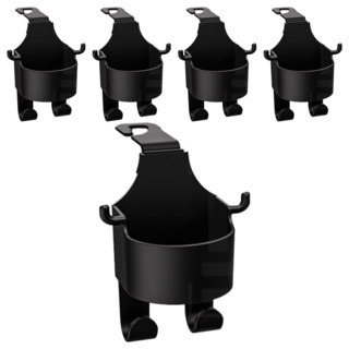 小麥購物 汽車後座水杯 Y363, 黑色, 5個