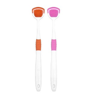 AHOYE 軟膠抗菌舌苔刷2件組 溫和清潔, 10g, 1組