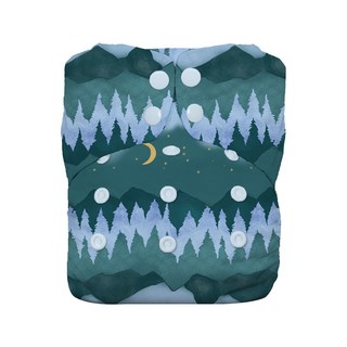 THIRSTIES 成長型一體式 AIO布尿布 有機棉 壓扣 Mountain Twilight, 1件