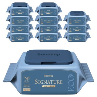 베베숲 시그니처 블루 에코 유아물티슈 휴대캡형, 75g, 20매, 12개