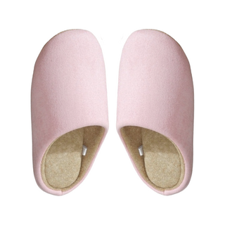 Home of flowers 繁花之家 簡約室內拖鞋 靜音防滑 軟底居家拖鞋/日式靜音拖鞋/棉拖鞋 素色無印風, 粉色, 1雙