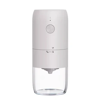 卡特屋 電動磨豆機 一代 自動迴轉 陶瓷錐刀 研磨不發熱 粗細可調, 質感白, 1組