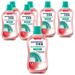 parodontax 牙周適 高效牙齦護理漱口水 溫和薄荷, 500ml, 6瓶
