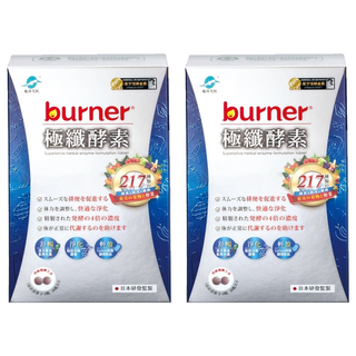 船井生醫 burner倍熱極纖酵素 Set, 217種天然蔬果高倍濃縮精華酵素, 分解油膩, 日本專利纖維, 36顆, 398mg, 2盒