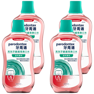 parodontax 牙周適 高效牙齦護理漱口水 溫和薄荷, 500ml, 4瓶