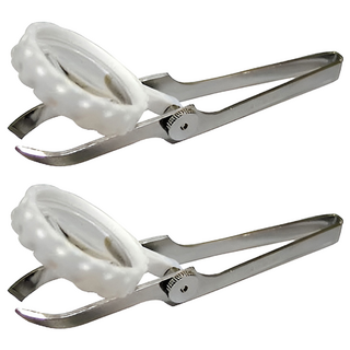 ウカイ利器 日本製 夾子 含放大鏡 老人用品 視力 不鏽鋼製, O0376, 2個