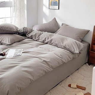 Aaron 艾倫生活家 經典素色舒柔棉床包被套3件組