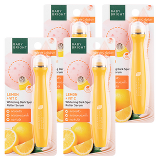 BABY BRIGHT 檸檬維他命C亮白淡斑滾珠精華, 15ml, 4個