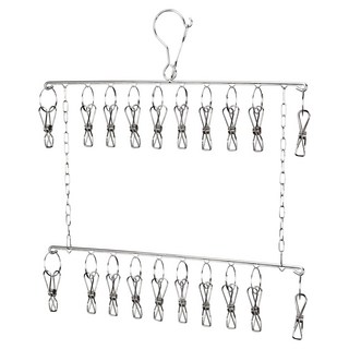 不鏽鋼折疊多層晾襪架, 不鏽鋼銀色, 1個