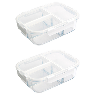 내열유리 직사각 3칸 찬통 사용 예시