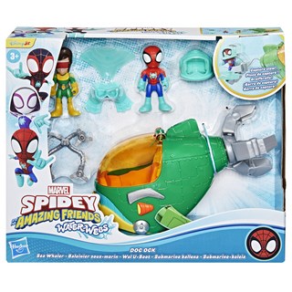 Hasbro 孩之寶 MARVEL 漫威 蜘蛛人與他的神奇朋友們 八爪博士鯨魚潛水艇, 多色, 1盒