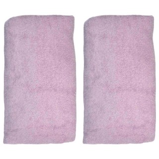 non-no 儂儂 高吸水力小浴巾 100%純棉台灣製造 長毛綿 柔軟親膚 無添加 旅行專用速乾, 紫色, 2條