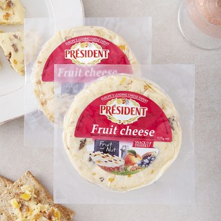 프레지덩 프루츠앤넛츠 크림치즈, 125g, 1개입, 2개