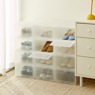 IRIS OHYAMA 愛麗思歐雅瑪 透視收納鞋盒 NSB-M340, 半透明, 6個