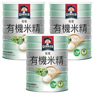 QUAKER 桂格 有機米精 4個月以上適用, 500g, 3罐
