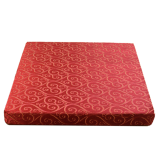 Embrace 英柏絲 和室木椅坐墊, 高支撐聚酯棉耐用防滑, 56 x 54 x 5cm, 貴族紅