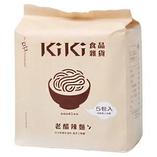 KiKi 食品雜貨 老醋辣麵，日光輕曬非油炸，純手工麵條, 5包