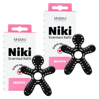 Mr&Mrs FRAGRANCE Niki 車用芳香劑補充包, 莫希托, 2個