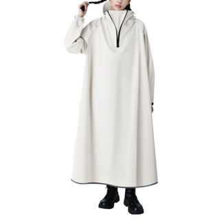 小麥購物 時尚一件式雨衣 C629, 高級白