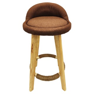 CFLY 實木旋轉高腳椅 60高 咖色 吧台椅, 1件