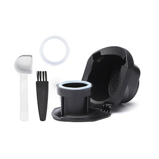 KALDIN Nespresso Choice Dolce Gusto A型膠囊轉接器 + 橡膠圈 2入 + 勺子 + 清潔刷, 1套, 黑色