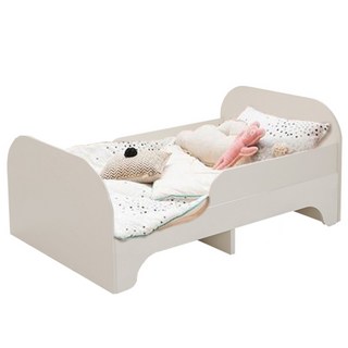 리바트 꼼므 길이조절 침대 + 1200 매트리스 세트 방문설치, 베이지 + 화이트