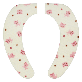 SANKO Okudake Kyuchaku 馬桶座墊貼, 粉紅貓, 1組