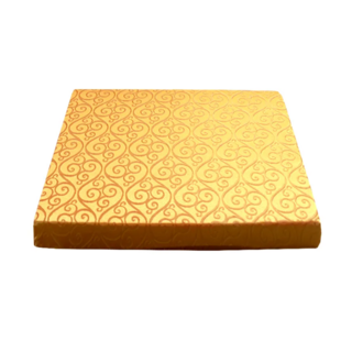 Embrace 英柏絲 和室木椅坐墊 54x46cm, 高密度聚酯纖維, 緹花布, 台灣製, 54 x 56 x 5cm, 金富滿堂 金色