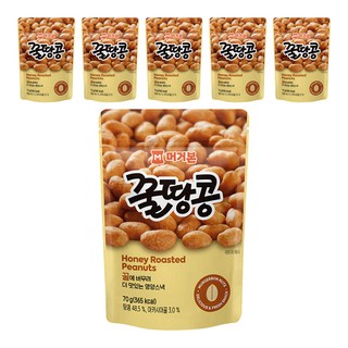 머거본 꿀땅콩, 70g, 6개