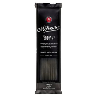 Molisana 茉莉 墨魚麵, 高山冷泉純淨認證, 仿古銅模BorzeDie製作, 麵體表面粗糙, 更能吸附醬汁, 500g, 1包