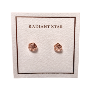 RADIANT STAR 璀璨之星 女人愛美愛自己玫瑰秘語925純銀耳環 VRS163