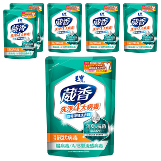 毛寶 葳香抗菌洗衣精補充包 防霉淨味, 2kg, 6包
