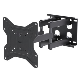 HYB 上下左右角度可調式雙臂電視螢幕支架, 1個, 黑色